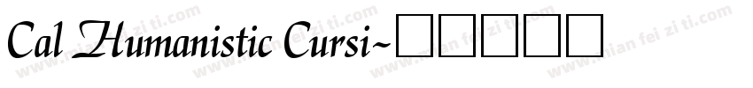 Cal Humanistic Cursi字体转换